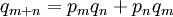 q_{m+n} = p_m q_n + p_n q_m\,\!